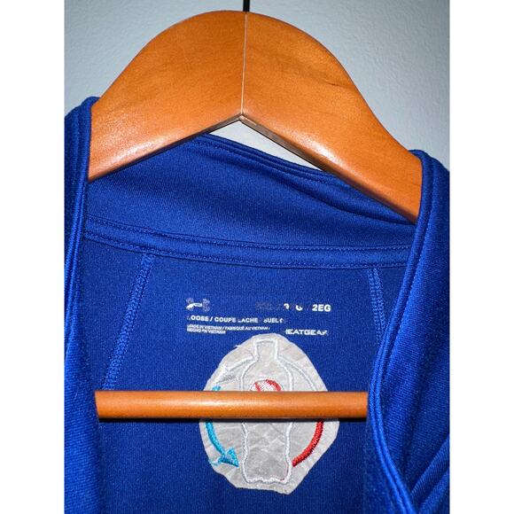 Under Armour Pepsi Blue 1/4 Zip Pullover 2XL HeatGear Long Sleeve - Picture 3 of 7